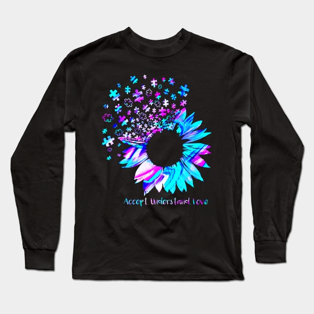 Colorful Sunflower Long Sleeve T-Shirt by Prashanthmuralidharart